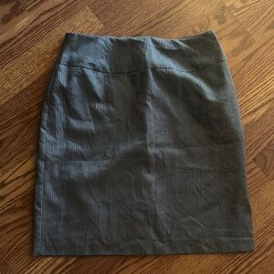 Chic Charcoal Pinstripes Skirt